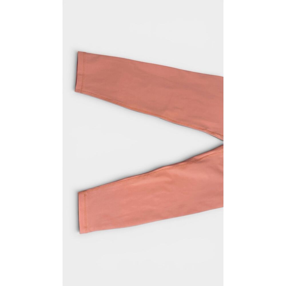 Nike Pro Dri-Fit Leggings Womens M Peach Coral Side Pocket Logo Waistband - Picture 3 of 6